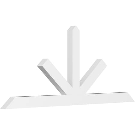Ekena Millwork Saratoga Architectural Grade PVC Gable Bracket, 108"W x 45"H x 4"D x 6"F, 10/12 Pitch GBP108X45X0406SAR00